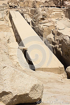 The unfinished obelisk, Aswan, Egypt Stock Photo