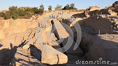 The Unfinished Obelisk in Aswan, Egypt Stock Photo