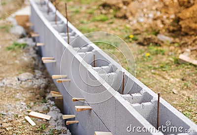 Unfinished outdoor wall Stock Photo