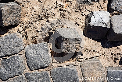 Unfinished paving stones Stock Photo