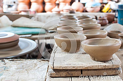 Unfinished pottery Stock Photo