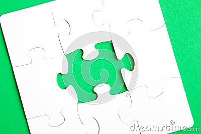 unfinished puzzle Stock Photo