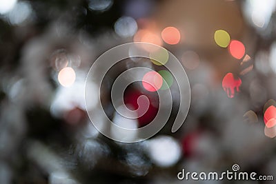 Christmas Tree Lights Bokeh Bright And Dark Stock Photo