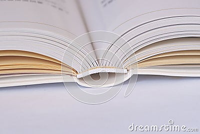 Reading and writing, the unfolded page. Stock Photo