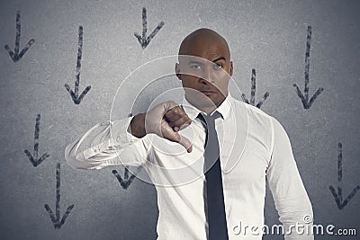 Unhappy businessman Stock Photo