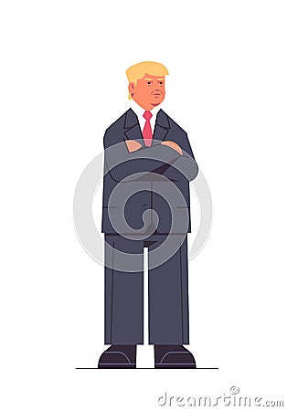 Unhappy man american republican president united states presidential election USA debate voting 2020 concept Vector Illustration