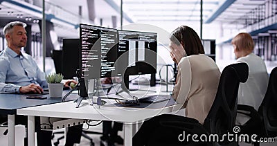 Unhappy Sad Developer Programmer Man In Stress Coding Software Stock Photo