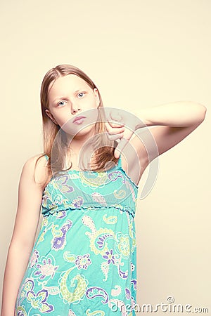 Unhappy teen girl Stock Photo