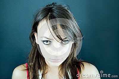 Unhappy Teenage Girl Stock Photo