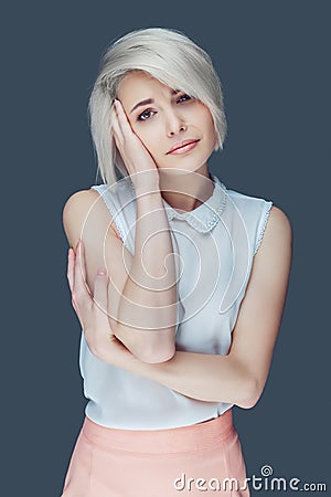 Unhappy woman Stock Photo