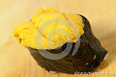 Uni (Sea Urchin Roe) Sushi Stock Photo