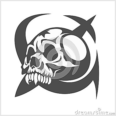 Uni soviet star and USSR skull Vector Illustration