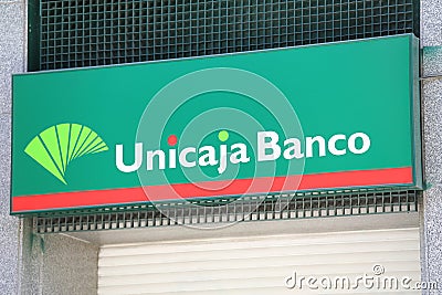 Unicaja Bank Spain Editorial Stock Photo