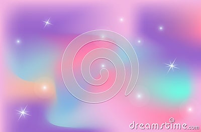 Unicorn backdrop background color gradient mesh vector universe. Vector Illustration