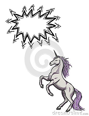 Unicorn-100 Vector Illustration