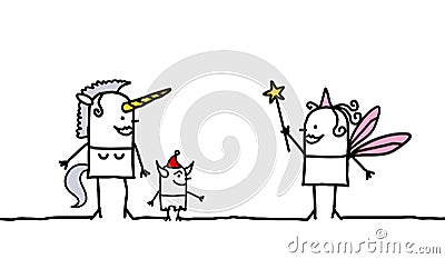 Unicorn & Fairy Vector Illustration