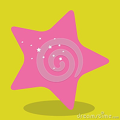 unicorn gnome star pink 16 Vector Illustration