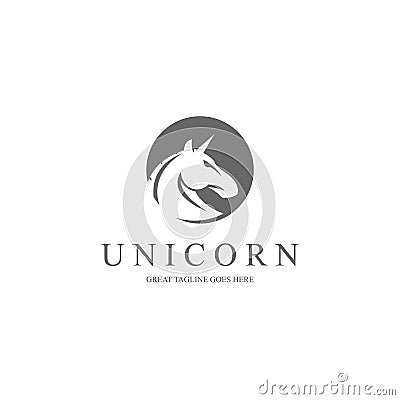 Unicorn logo Vector Illustration