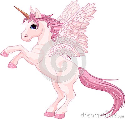 Unicorn Pegasus Vector Illustration