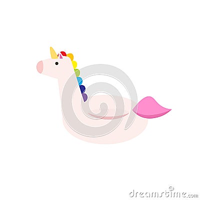 Unicorn pool float icon Vector Illustration