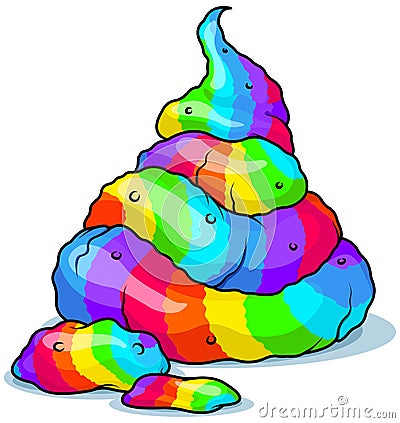 Unicorn Poop Vector Illustration