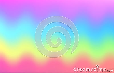 Unicorn rainbow wave background. Mermaid galaxy pattern Vector Illustration