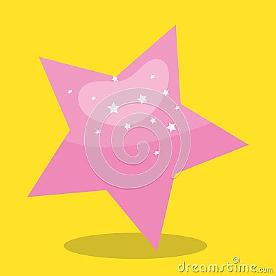 unicorn star pink 10 Vector Illustration