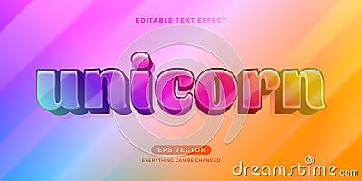 Unicorn text effect Stock Photo