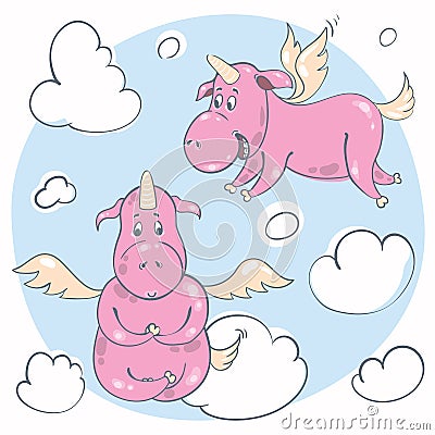 Unicorn Cartoon Illustration