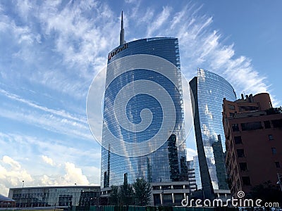 Unicredit Tower, Piazza Gae Aulenti, Milan, Italy. 15/04/2016 Editorial Stock Photo