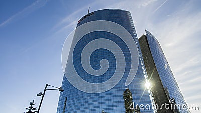 Unicredit tower, square Gae Aulenti, Milan, Italy Editorial Stock Photo