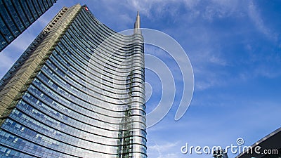 Unicredit tower, square Gae Aulenti, Milan, Italy Editorial Stock Photo