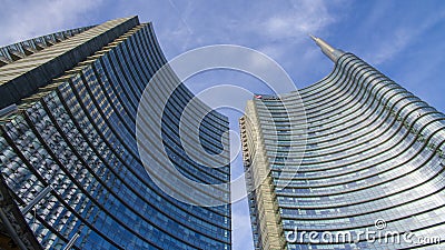 Unicredit tower, square Gae Aulenti, Milan, Italy Editorial Stock Photo