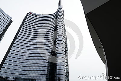 Milan, Lombardy, 9/6/2018. The Unicredit Tower, the tallest skyscraper in Italy Editorial Stock Photo