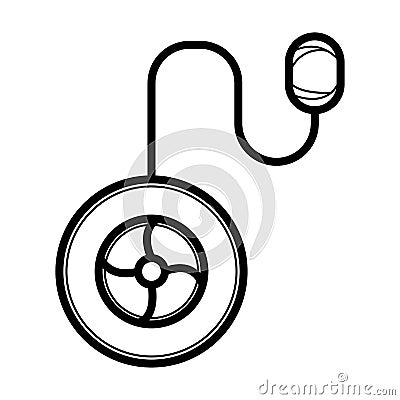 Unicycle icon vector Cartoon Illustration