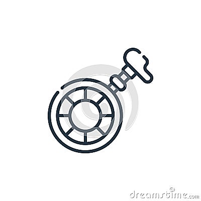 unicycle icon vector from carnival concept. Thin line illustration of unicycle editable stroke. unicycle linear sign for use on Vector Illustration