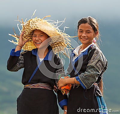 Unidentified ethnic minority in Ha Giang, Vietnam Editorial Stock Photo