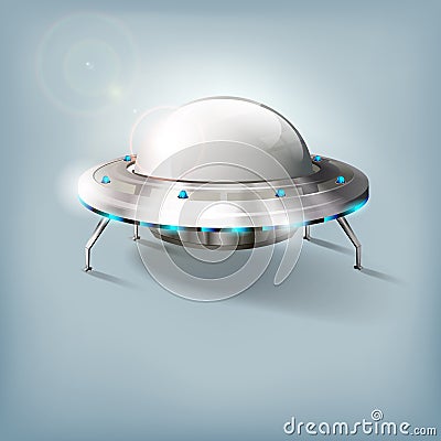 Unidentified flying object - UFO Cartoon Illustration