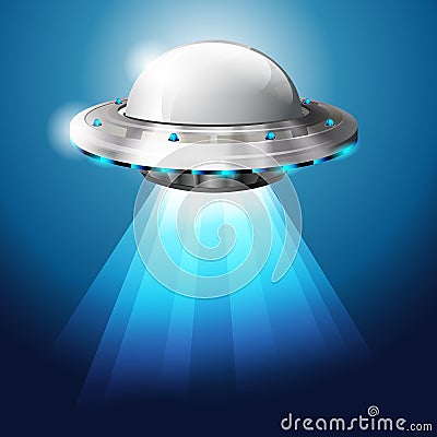 Unidentified flying object - UFO Cartoon Illustration