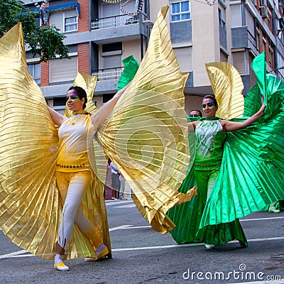 Unidentified participants at Fiesta Editorial Stock Photo