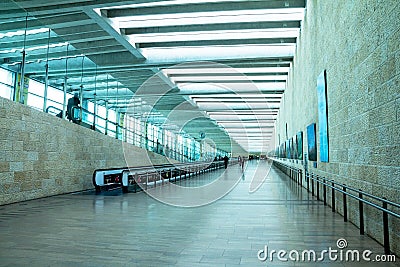 Unidentified passengers in Ben Gurion Airport Editorial Stock Photo