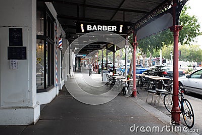 Unidentified People enjoy dining in Centre Place in Melbourne Editorial Stock Photo