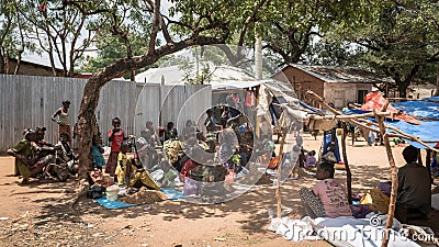 Unidentified people from Hamar tribe at local village market in Ethiopia Editorial Stock Photo