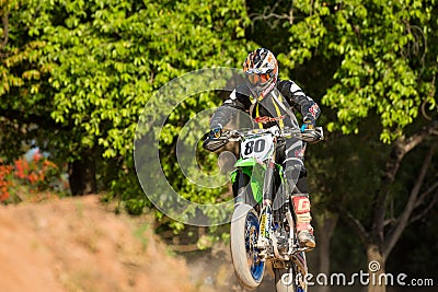 Unidentified racers in Super Moto Editorial Stock Photo