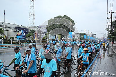 Unidentified riders in action during Bike for Mom event Editorial Stock Photo