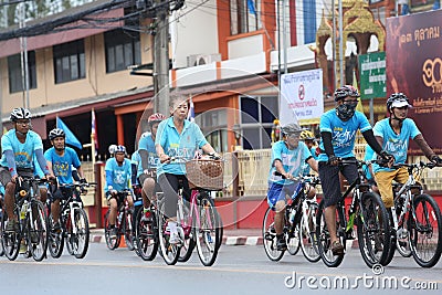 Unidentified riders in action during Bike for Mom event Editorial Stock Photo