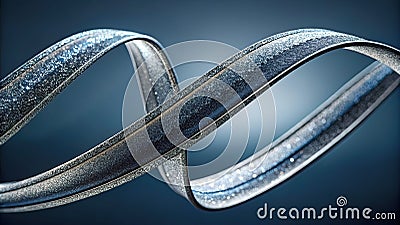 uniform background, several thin rounded lines run across the background, with loops,t Cartoon Illustration