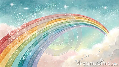 uniform background, several thin rounded lines run across the background, with loops,t Cartoon Illustration
