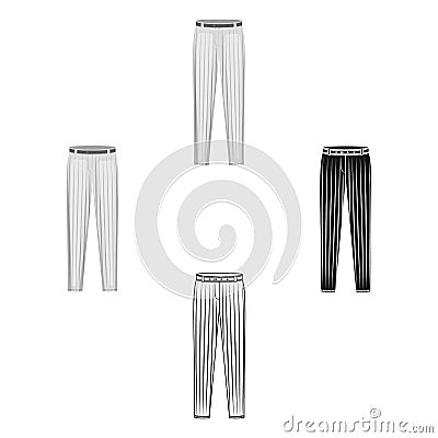 Uniform pants baseball. Baseball single icon in cartoon,black style vector symbol stock illustration web. Vector Illustration