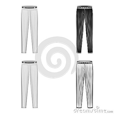 Uniform pants baseball. Baseball single icon in cartoon style vector symbol stock illustration web. Vector Illustration